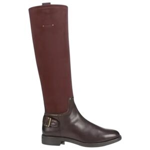 Franco Sarto Merina Knee High Riding Boots Castagno Brown Leather 7.5M Brand New